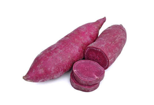 Purple and white sweet potatoe
